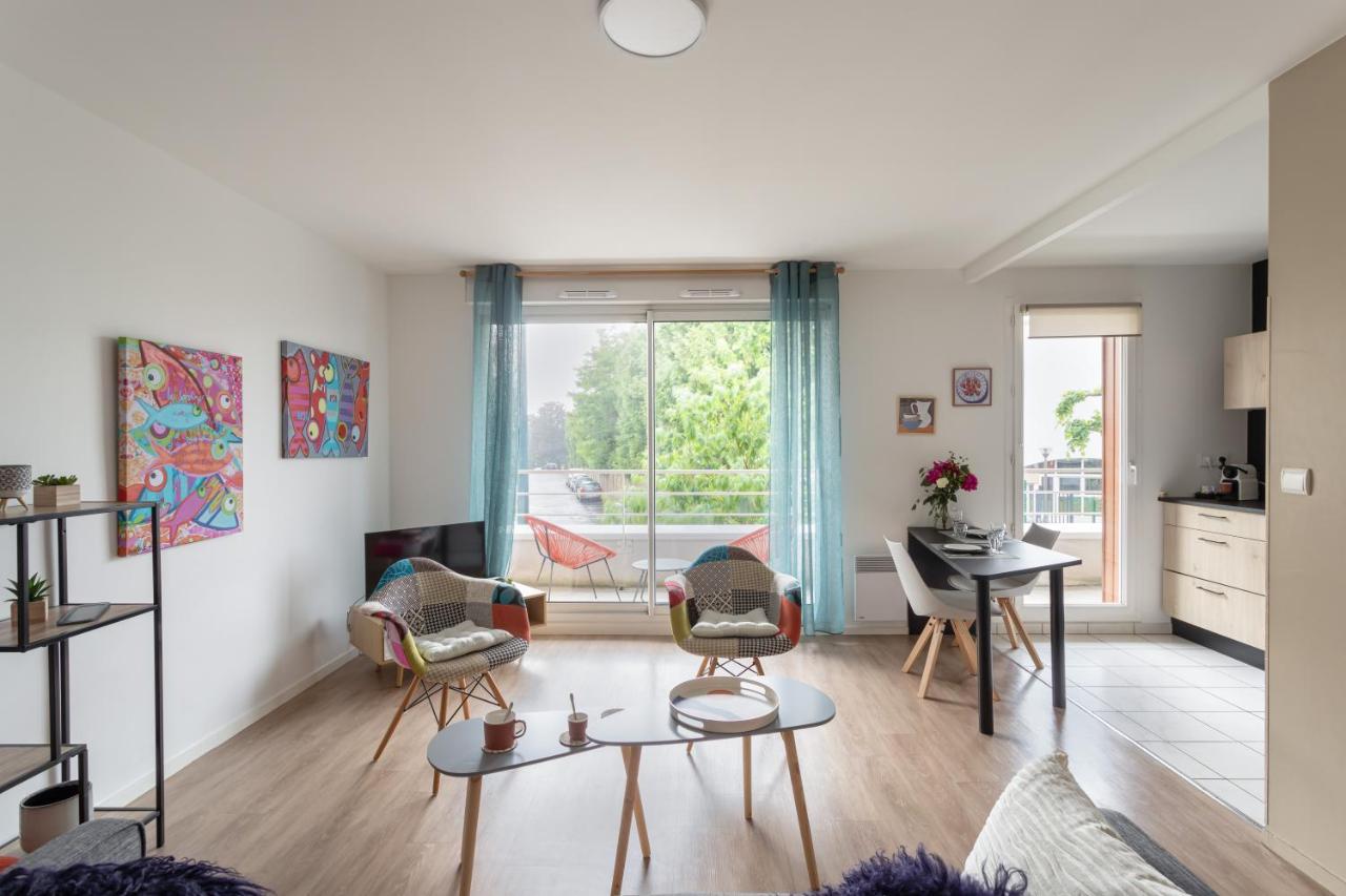 Bahibe - Balcon Et Parking Au Calme Proche Gare Lägenhet Rennes Exteriör bild